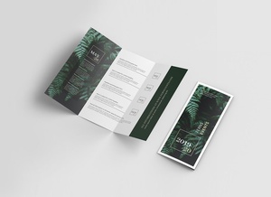 US Letter Tri-Fold Brochure Mockup