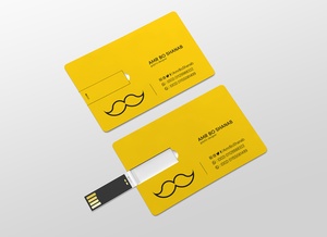 Mockup USB -визитной карточки USB