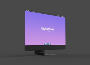Ultra High Resolution Black iMac Pro Mockup