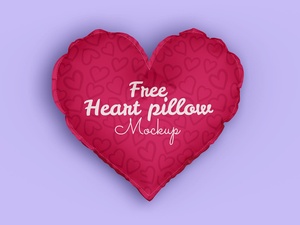 Valentine?s Day Heart Pillow Mockup Set