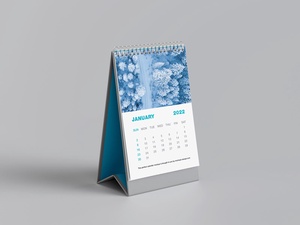 Conjunto de maquetas de calendario de escritorio vertical