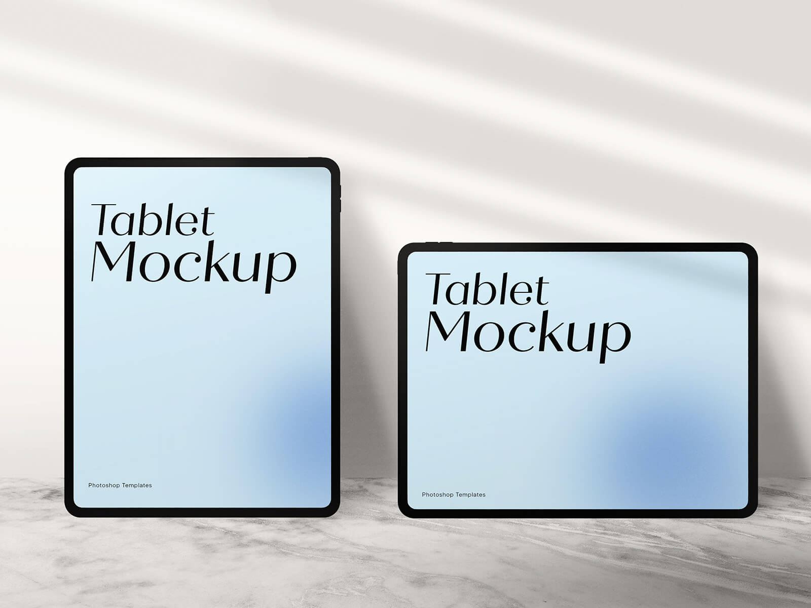 Maqueta de tabletas de iPad vertical y horizontal