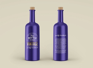 Vintage Cork Bottle Mockup Set