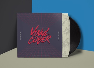 Vinyl Cover Record Packaging Mockup