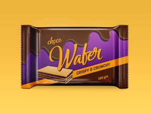 Wafer- / Schokoladenbarverpackung Mockup Set