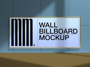 Wall Billboard Advertising Mockup