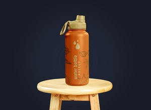 Travel Flask Water Bottle Mockup