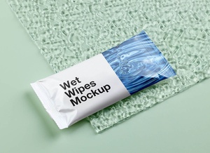 Disposable Wet Wipes Packaging Mockup