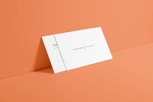 Белый макет визитной карточки