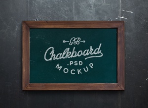 Wooden Chalkboard PSD Mockup for Lettering & Typography