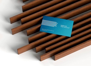 Макет визитной карточки деревянных панелей