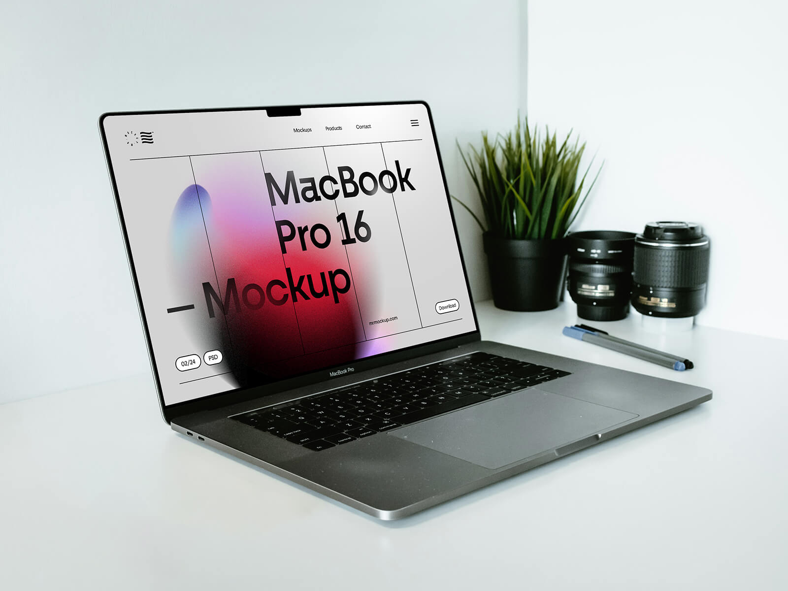 Mocbook Pro 16 Mocbook Pro 16 (Figma+PSD)