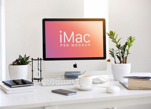 21.5 Inch Apple iMac Mockup