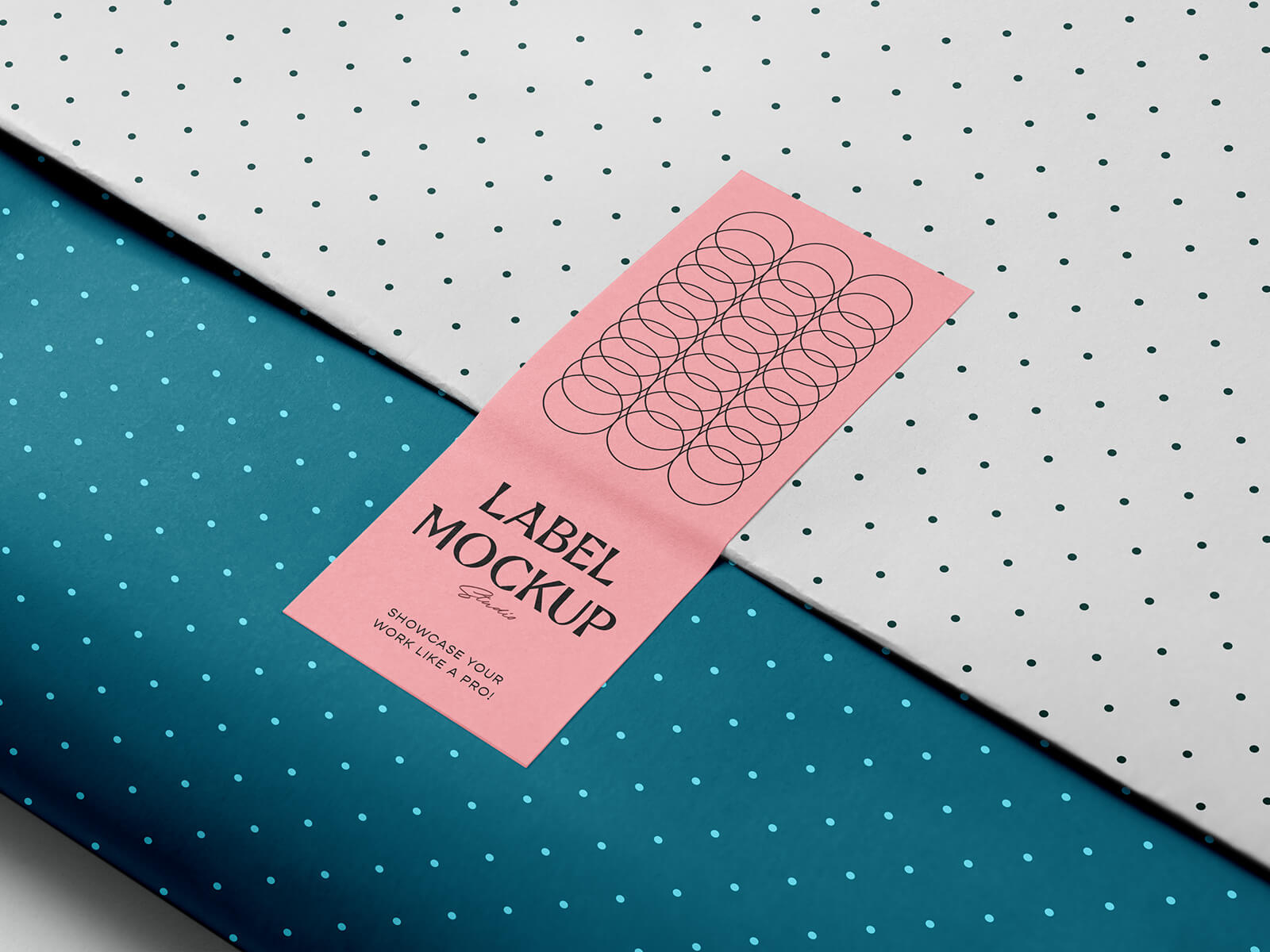 Wrapping Paper Sticker Mockup