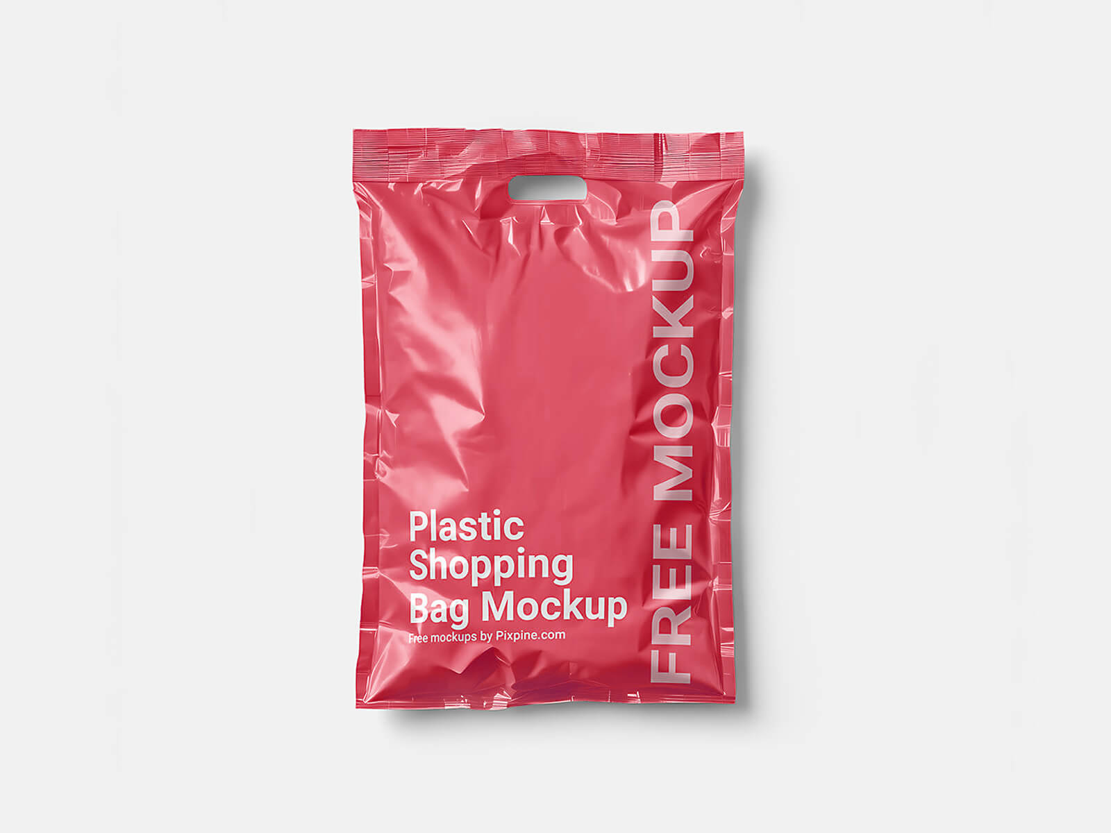Maqueta de bolsas de compras de plástico arrugadas