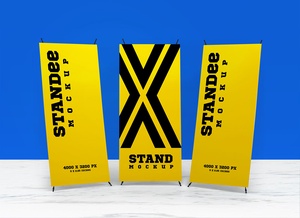 X-Ständer Banner Mockup Set