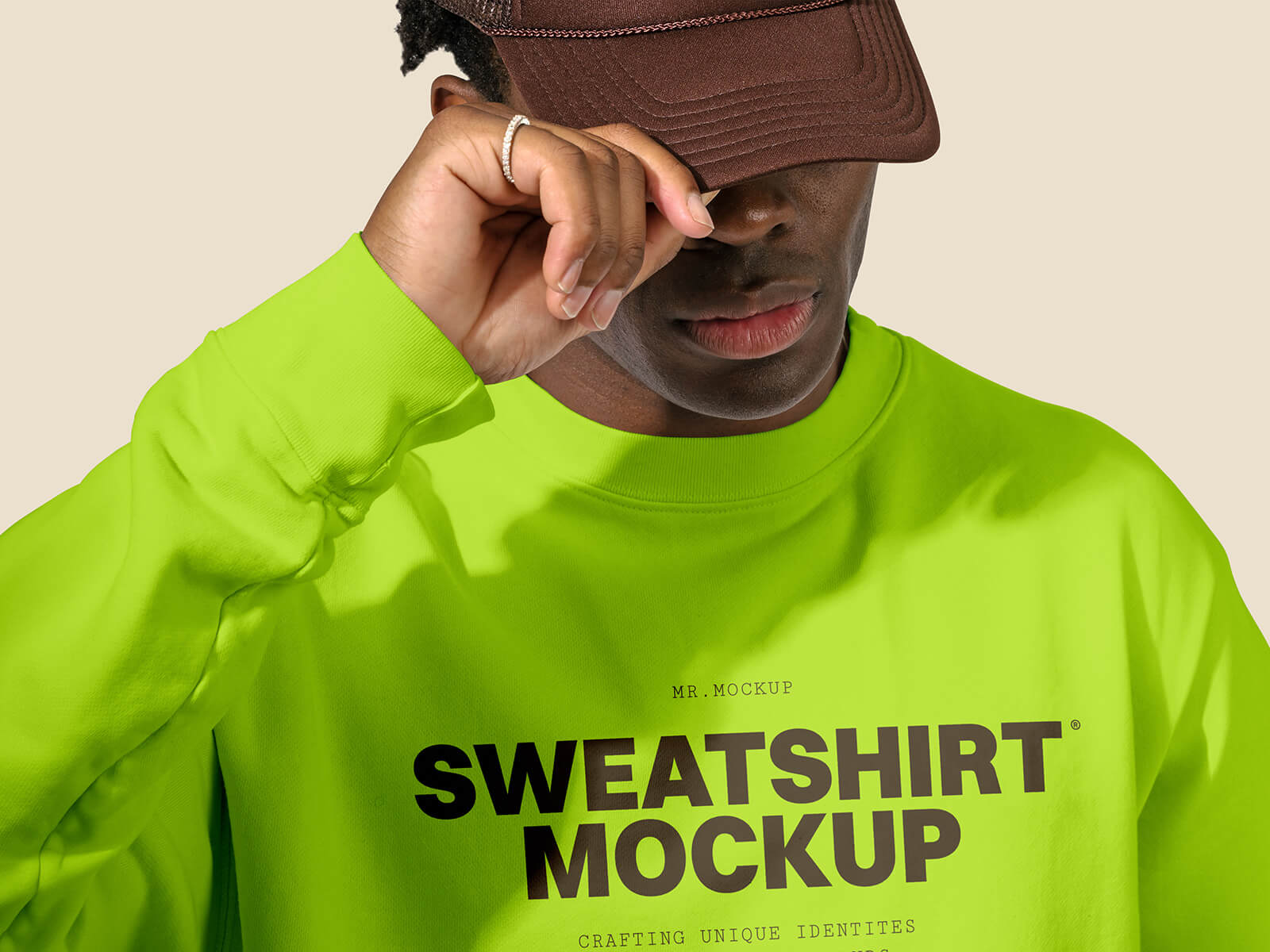 Nahaufnahme Sweatshirt Mockup