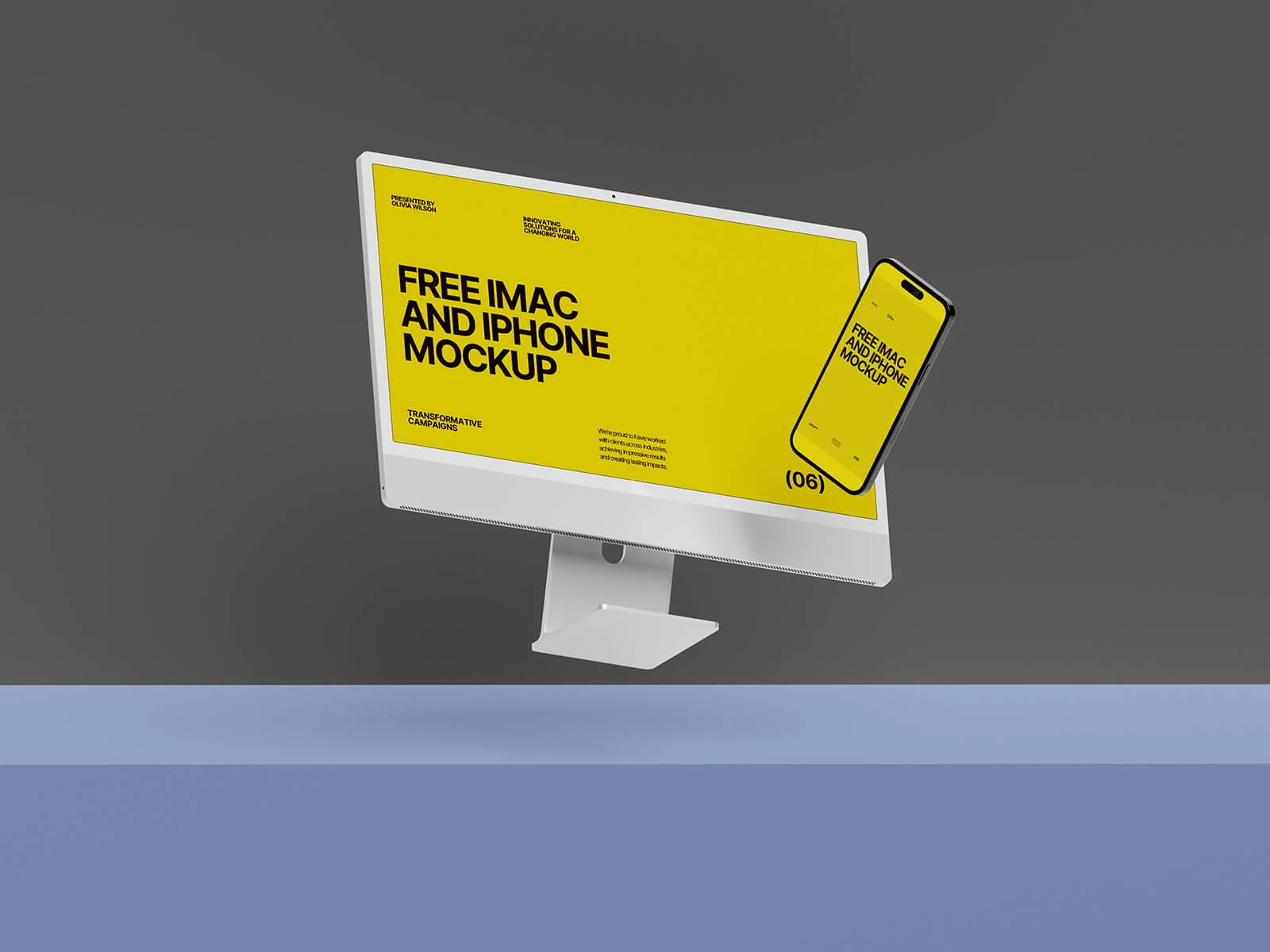 Apple iMac & iPhone Mockup