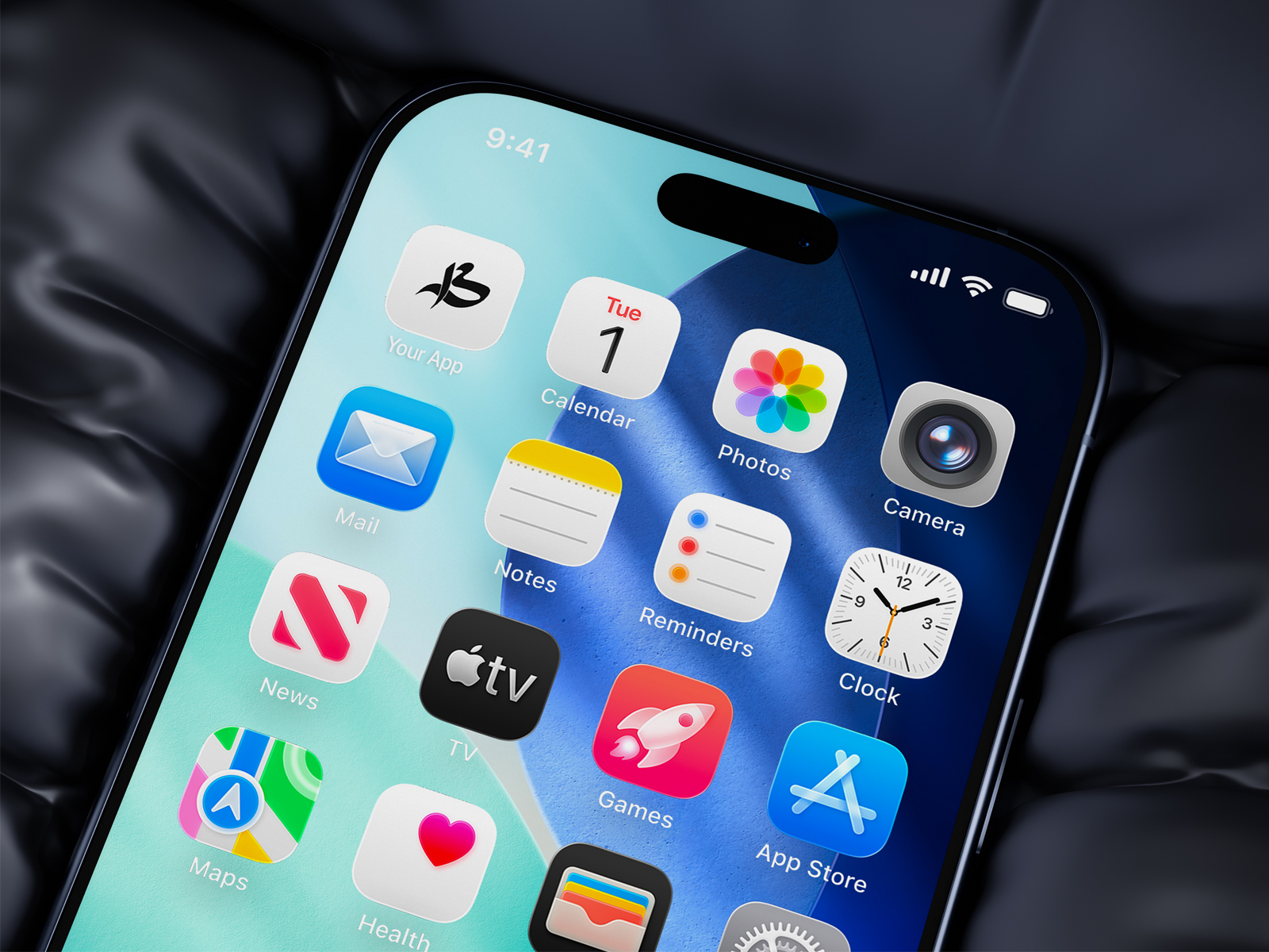 iOS 26 App Screen Mockup