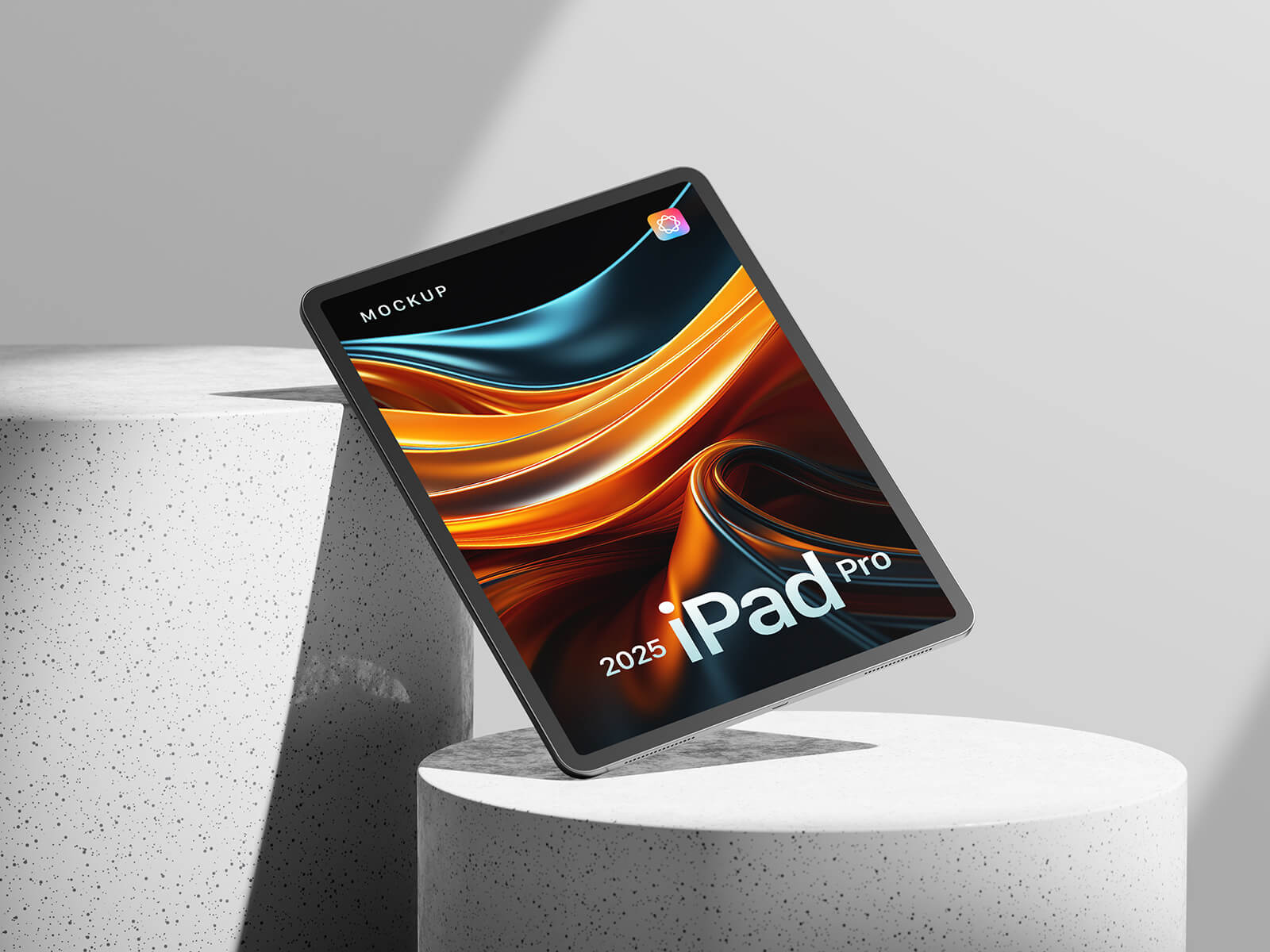 Круглый подиум M4 iPad Pro 2025 Mockup