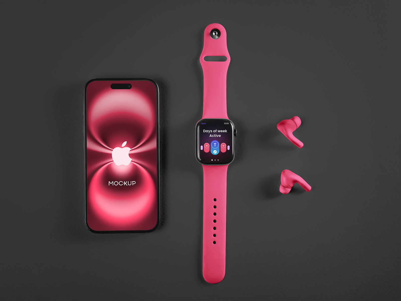 Apple iPhone 16 & Watch Series 10 Mockup