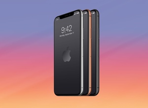 iPhone X Side View PSD Mockup Template