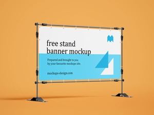 Rectangle Event Banner Stand Mockup Set