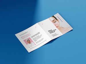 Square bipoll Brochure Mockup Set 5 fichiers PSD