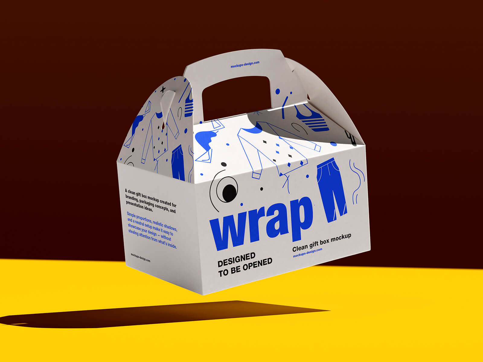 Griffgiebel-Geschenkbox-Modelle – 4 PSD