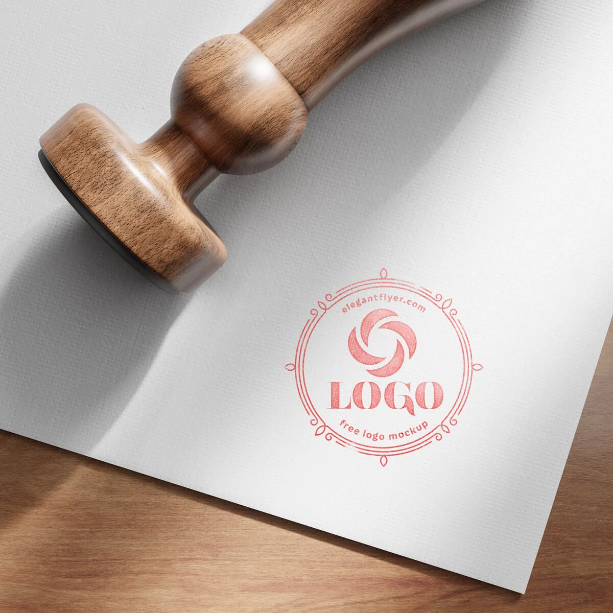 Round Stamp Logo Mockup