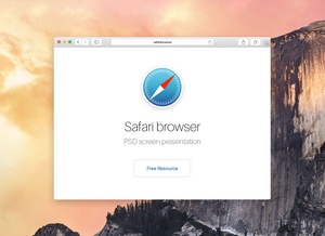 Nueva maqueta de navegador Safari