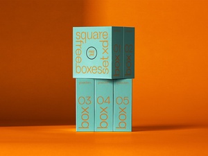 Product Boxes Composition Mockup