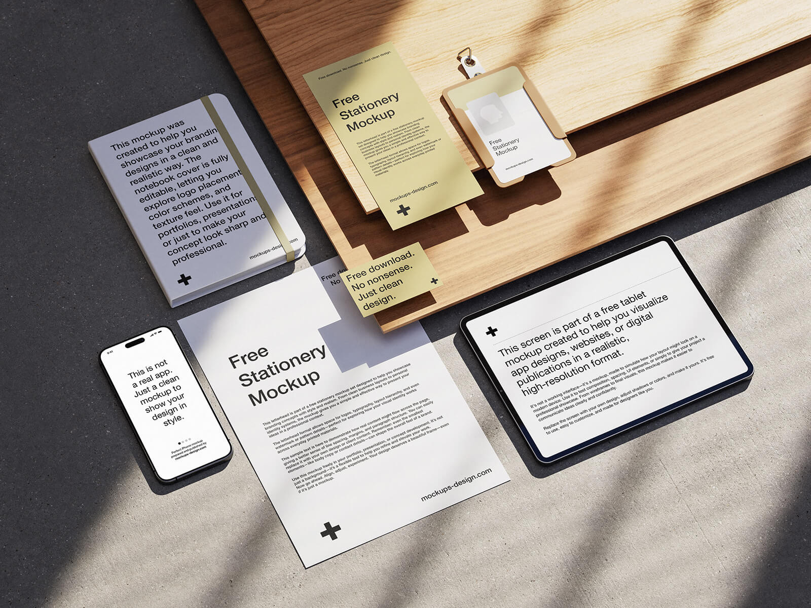 Modern Brand Identity Mockup канцелярских товаров