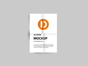 Бесплатный шаблон A4 Mockup PSD