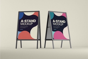 Free Advertising A-Stand Mockup