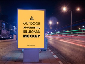 Outdoor Advertising Billboard Mockup Free