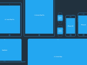 Flache Apple Devices Mockups