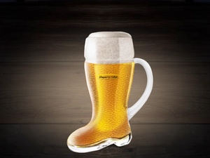 Beer Boot With Handle Mockup