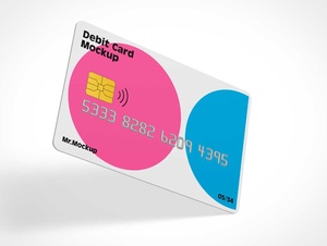 Tarjeta de débito en blanco PSD maquetas