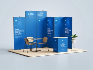 Free Booth Exhibition Mockup