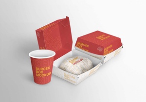 Cajas de hamburguesas gratis maqueta