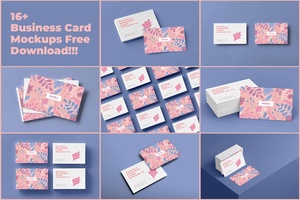 Бесплатная визитная карточка Mockup наборы
