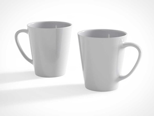 Cairngorm Shape Ceramic Mugs PSDモックアップ