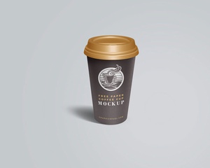 Free Cardboard Coffee Cup Mockup