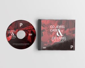 Free CD Jewel Case Mockup PSD