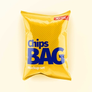 Free Chips Bag Mockup PSD
