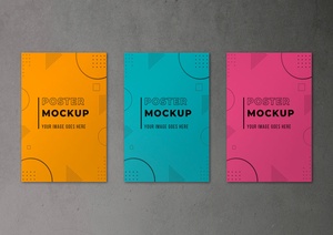 Free Colorful Poster Mockup