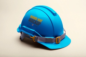 Free Construction Helmet Mockup PSD