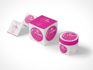 Embalaje de productos de crema cosmética PSD maquetas