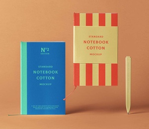 Free Cotton Notebook Mockup